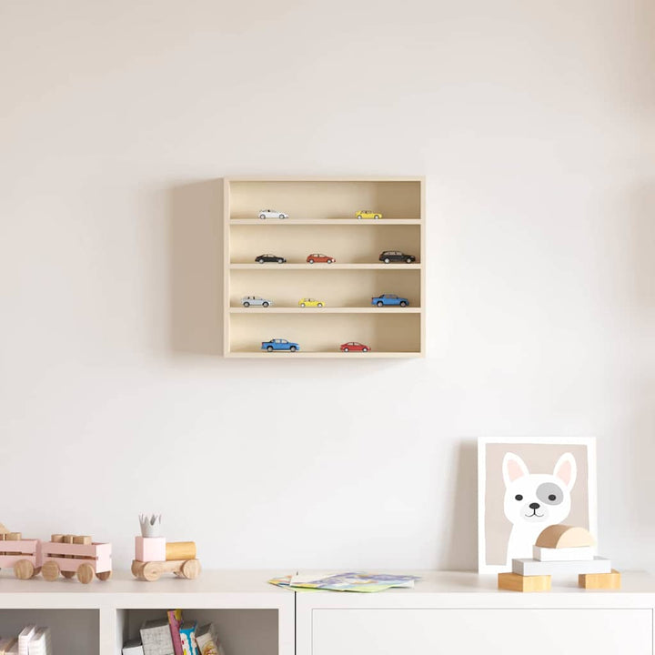 Vægdisplaykasse Beige 40 x 8,5 x 37 cm Konstrueret træ