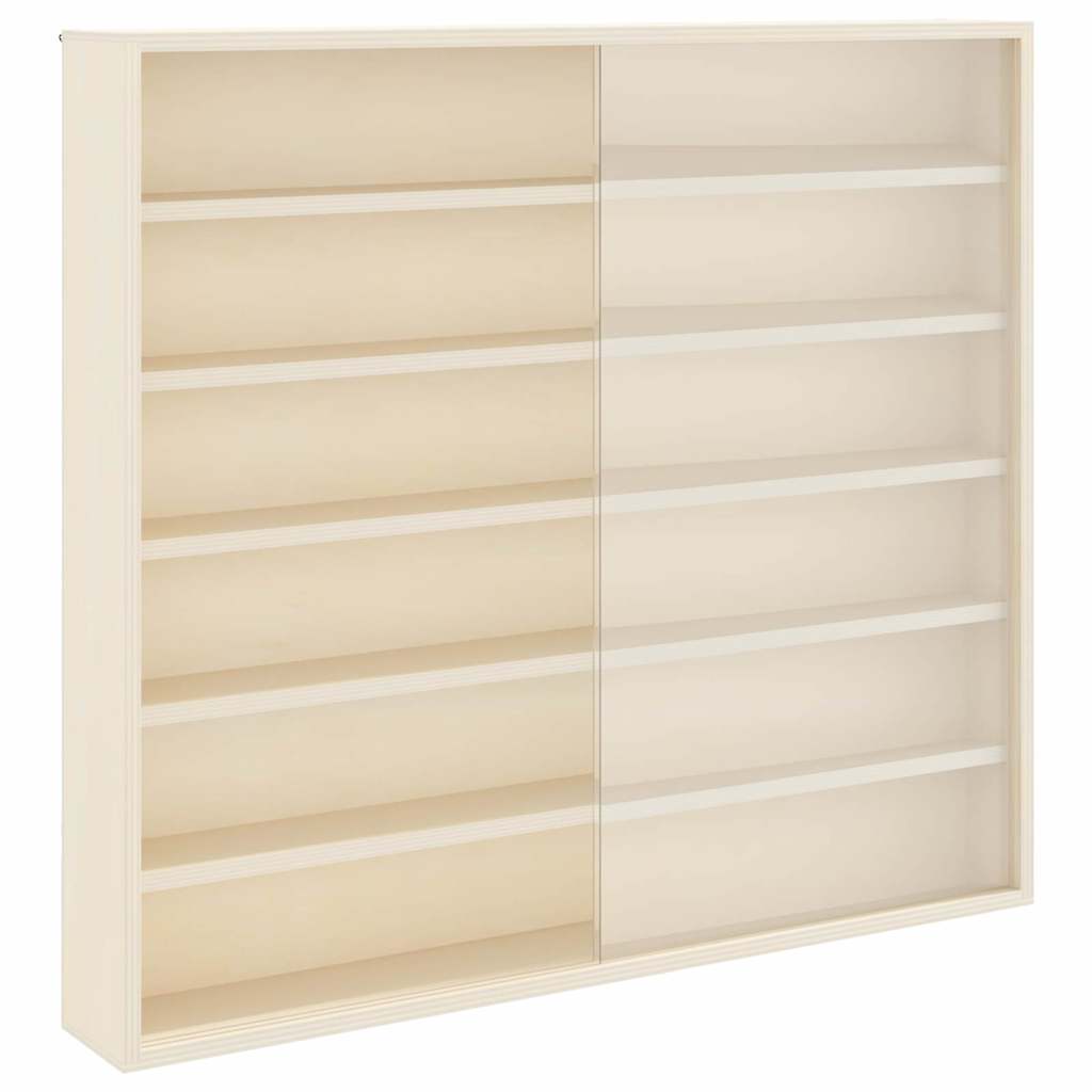 Vægdisplaykasse med hylde Beige 60 x 8,5 x 54 cm Krydsfinér