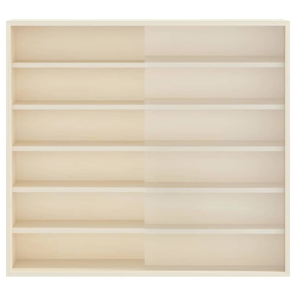 Vægdisplaykasse med hylde Beige 60 x 8,5 x 54 cm Krydsfinér