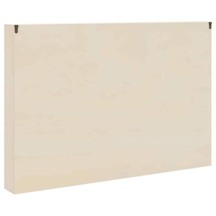 Vægdisplaykasse med hylde Beige 80 x 8,5 x 54 cm Krydsfinér