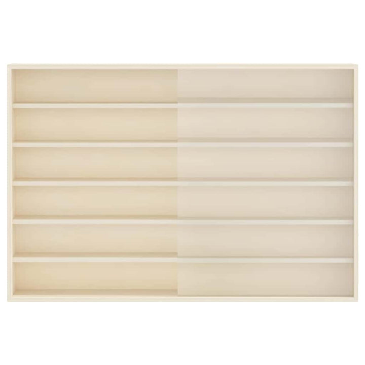 Vægdisplaykasse med hylde Beige 80 x 8,5 x 54 cm Krydsfinér