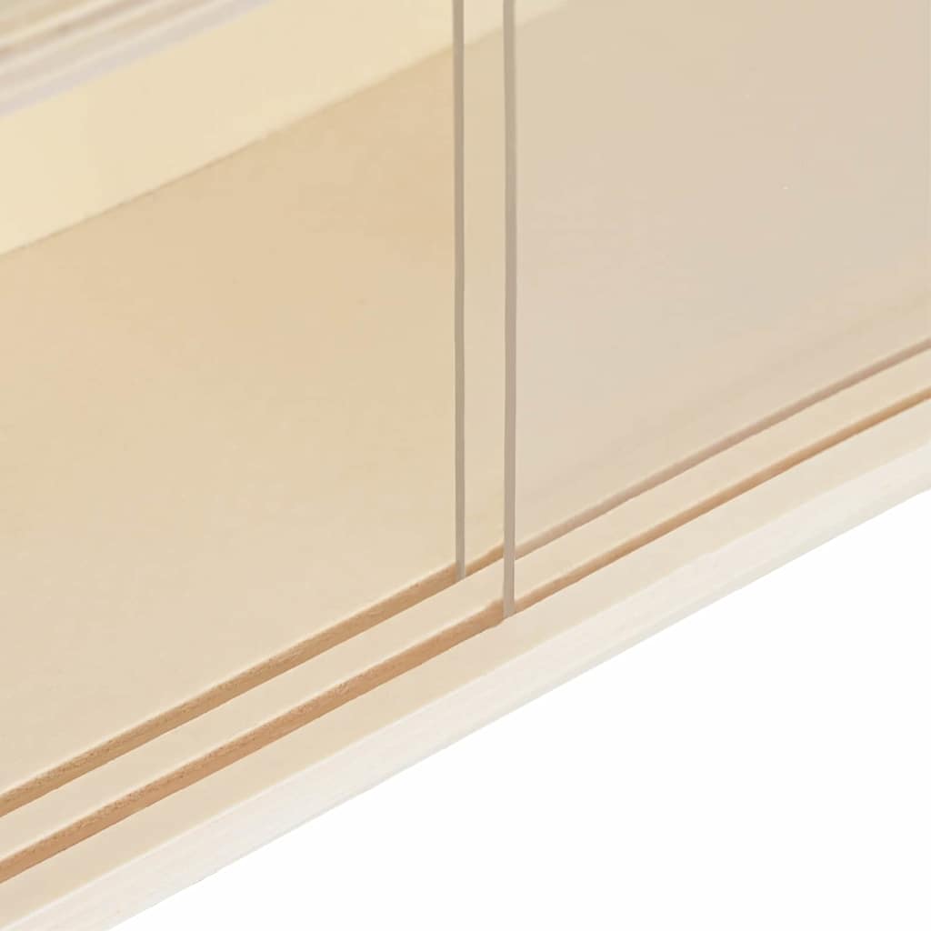 Vægdisplaykasse med hylde Beige 100 x 8,5 x 54 cm Krydsfinér