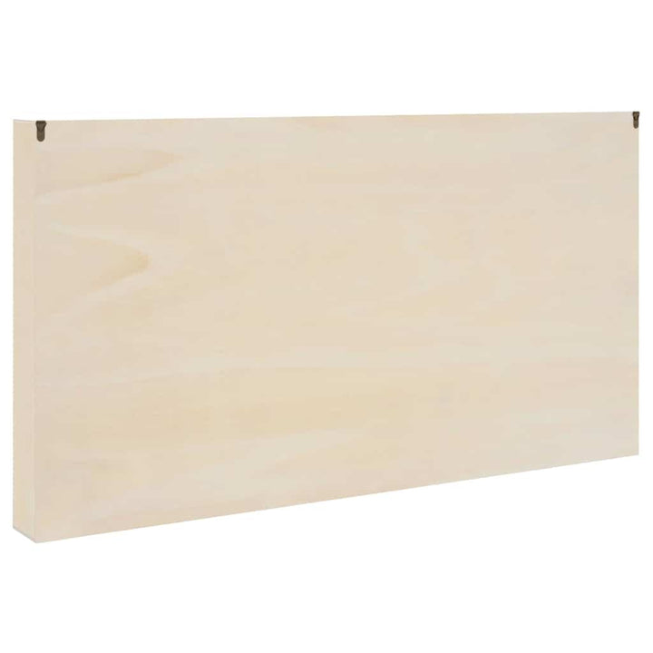 Vægdisplaykasse med hylde Beige 100 x 8,5 x 54 cm Krydsfinér