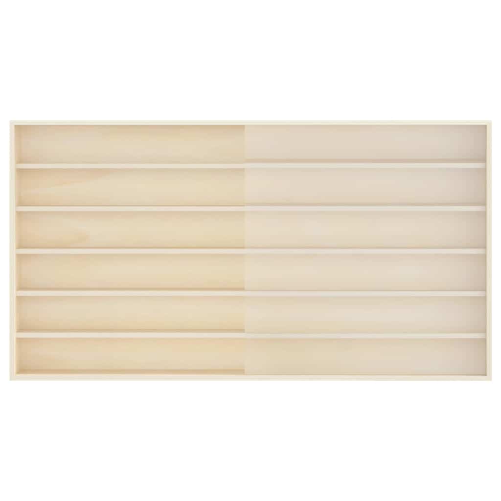 Vægdisplaykasse med hylde Beige 100 x 8,5 x 54 cm Krydsfinér