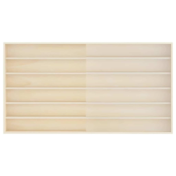 Vægdisplaykasse med hylde Beige 100 x 8,5 x 54 cm Krydsfinér