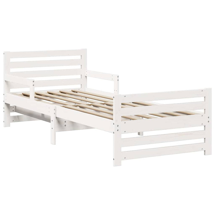 Sengestel med hovedgærde Hvid 80 x 200 cm Konstrueret træ
