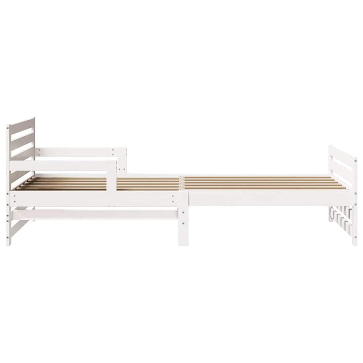 Sengestel med hovedgærde Hvid 80 x 200 cm Konstrueret træ