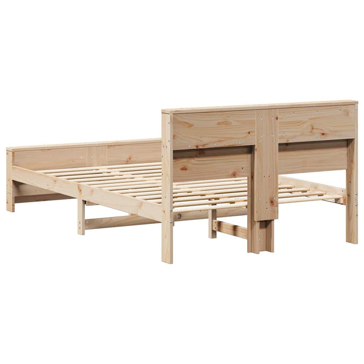 Sengestel med hovedgærde Brun 120 x 200 cm Konstrueret træ