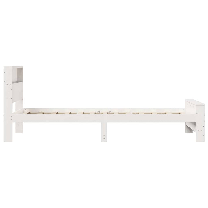 Sengestel med hovedgærde Hvid 100 x 200 cm Konstrueret træ