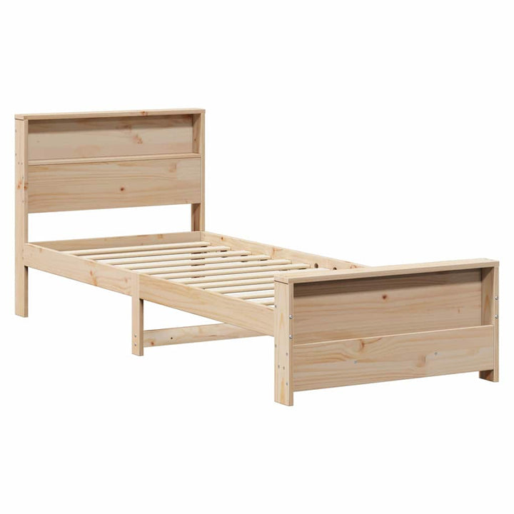 Sengestel med hovedgærde Brun 80 x 200 cm Konstrueret træ