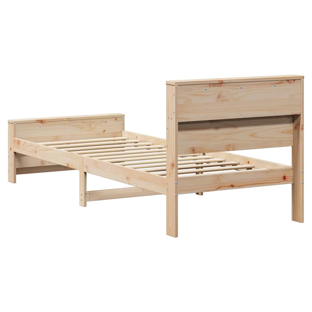 Sengestel med hovedgærde Brun 80 x 200 cm Konstrueret træ