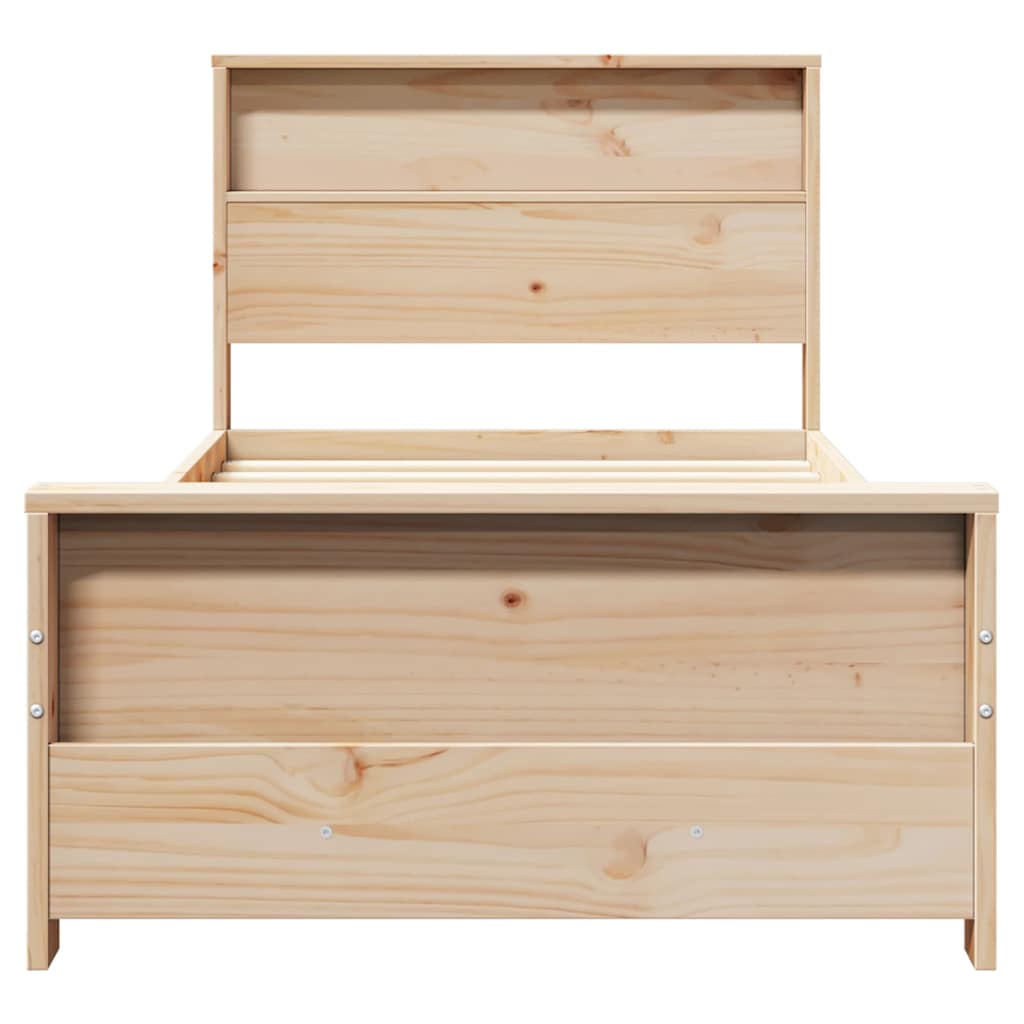 Sengestel med hovedgærde Brun 80 x 200 cm Konstrueret træ