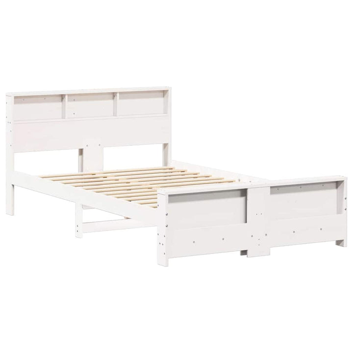 Sengestel med hovedgærde Hvid 140 x 190 cm Konstrueret træ