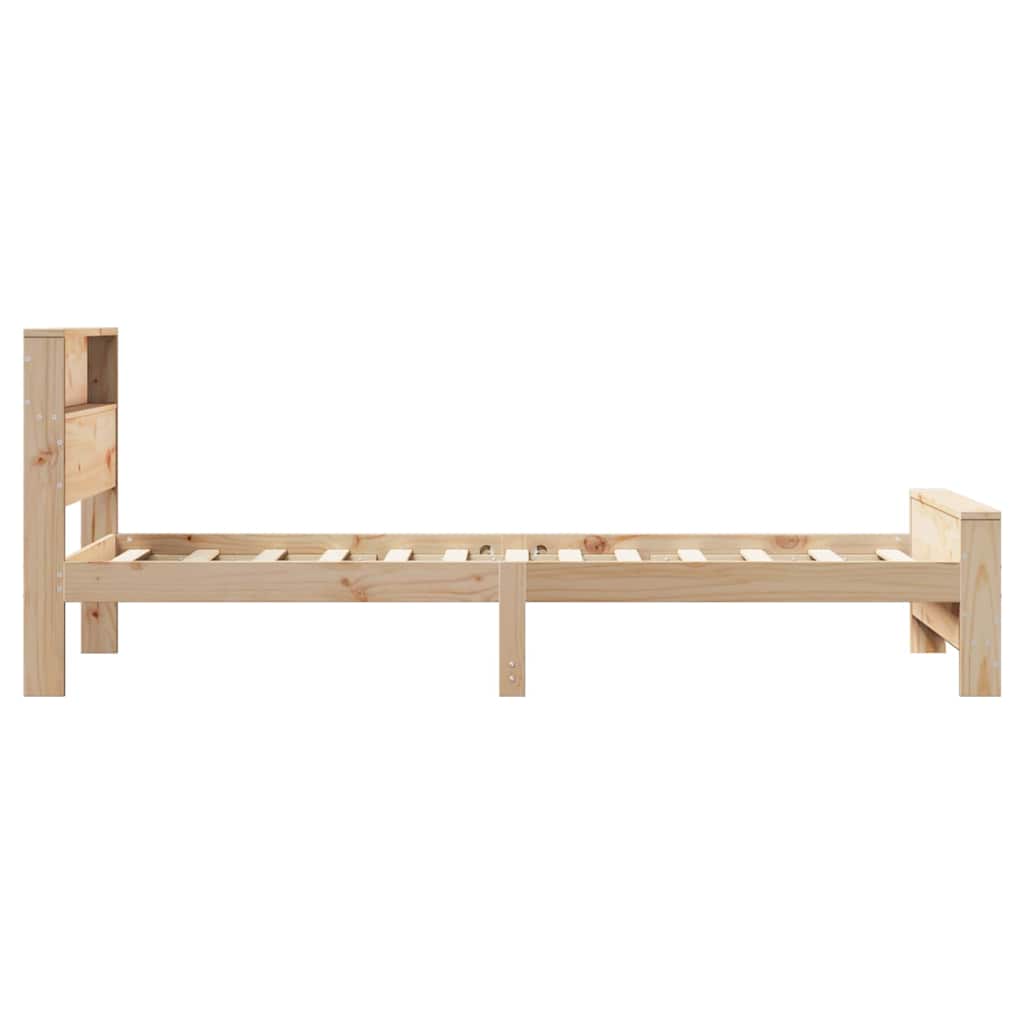 Sengestel med hovedgærde Brun 90 x 190 cm Konstrueret træ