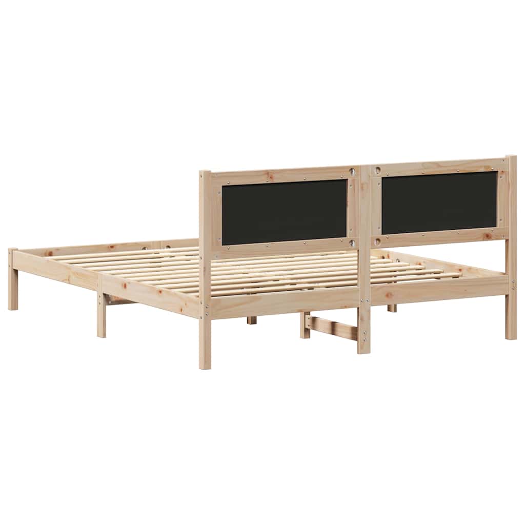 Sengestel med Polstret Hovedgavl Lysegrå 160 x 200 cm