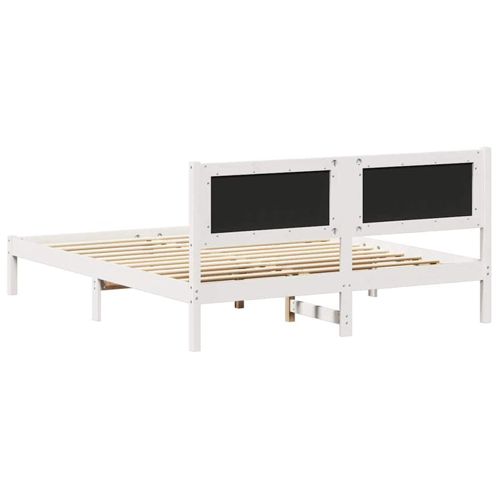 Sengestel med Polstret Hovedgavl Lysegrå 150 x 200 cm
