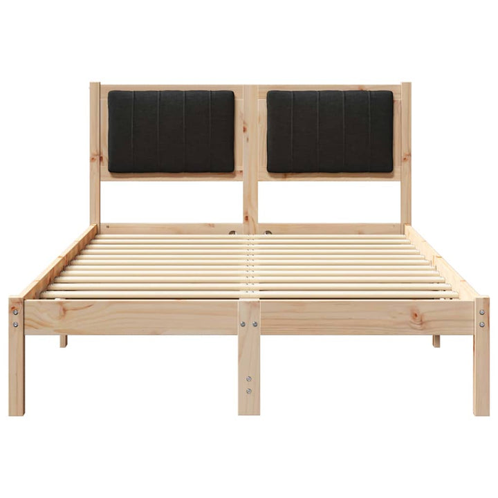 Sengestel med Polstret Hovedgavl Sort 120 x 200 cm