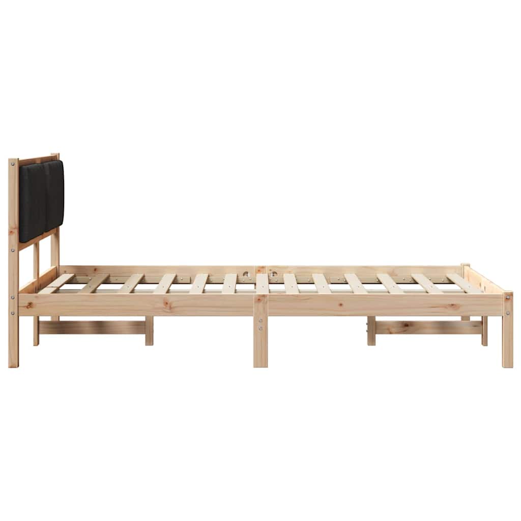 Sengestel med Polstret Hovedgavl Sort 120 x 200 cm