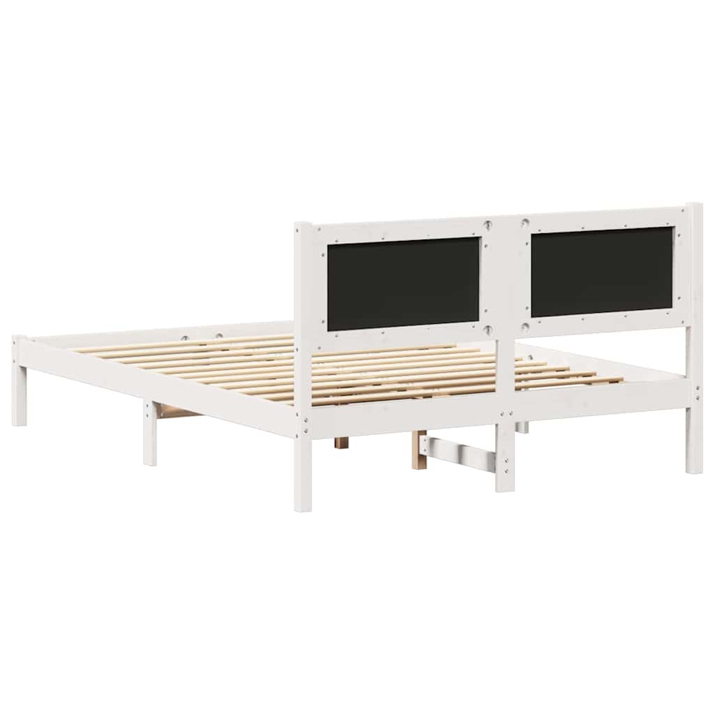 Sengestel med Polstret Hovedgavl Lysegrå 135 x 190 cm