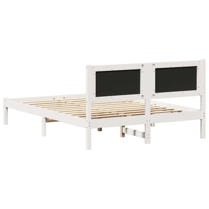 Sengestel med Polstret Hovedgavl Lysegrå 135 x 190 cm