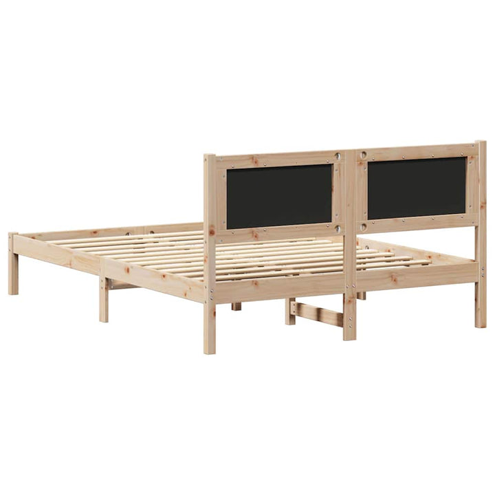Sengestel med Polstret Hovedgavl Mørkegrå 120 x 190 cm