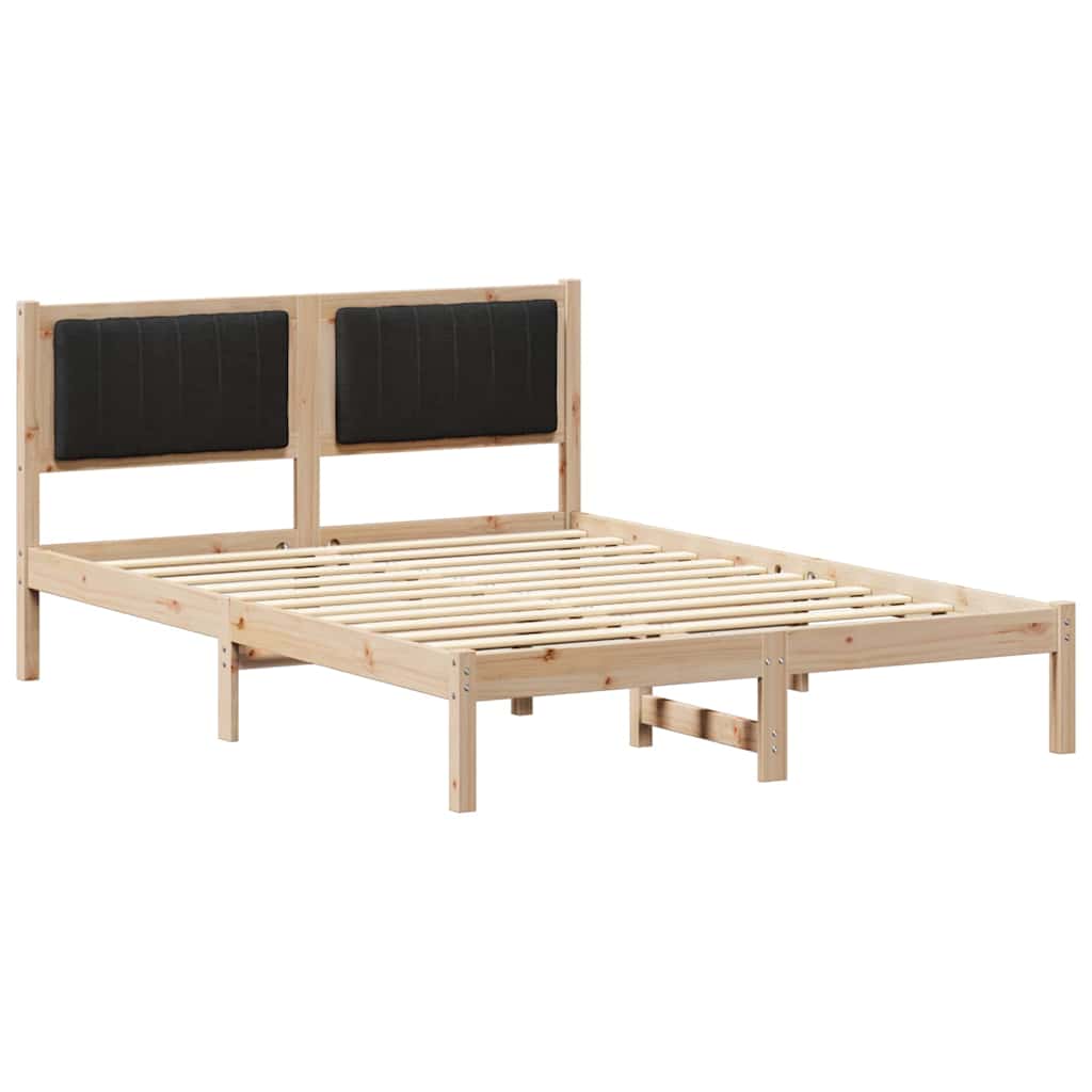 Sengestel med Polstret Hovedgavl Sort 120 x 190 cm