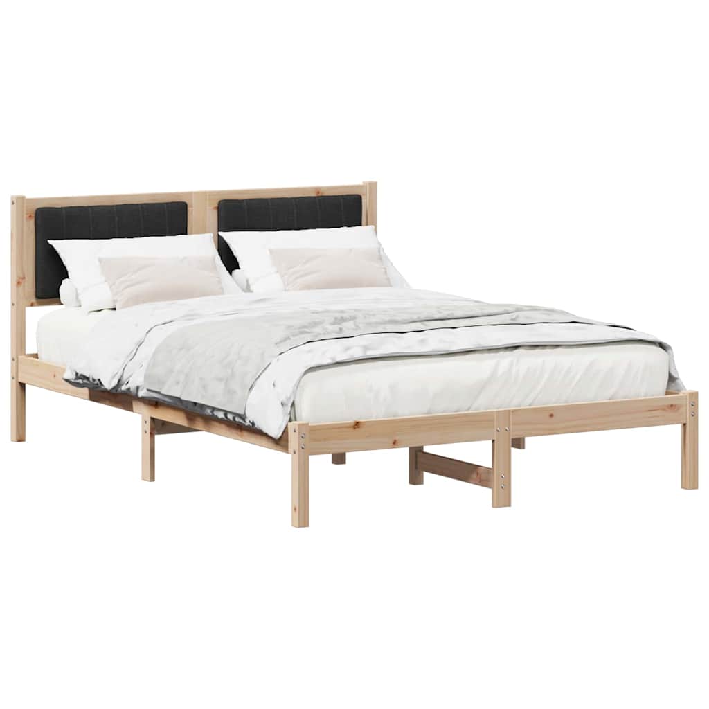Sengestel med Polstret Hovedgavl Sort 120 x 190 cm