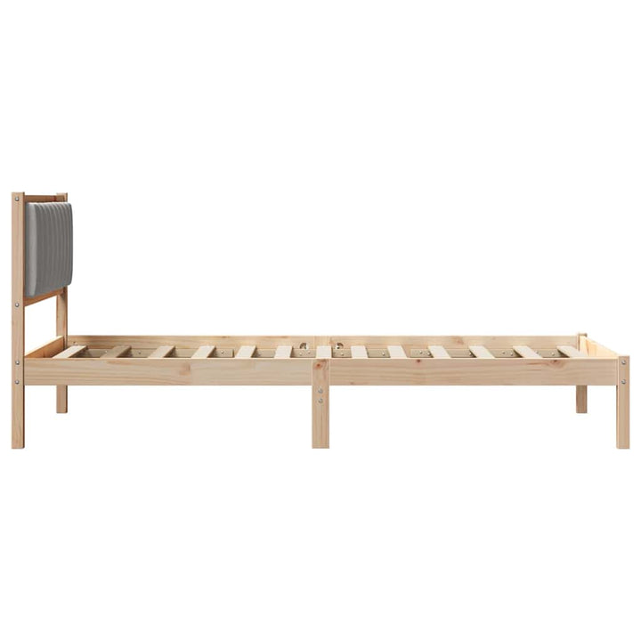 Sengestel med Polstret Hovedgavl Lysegrå 100 x 200 cm