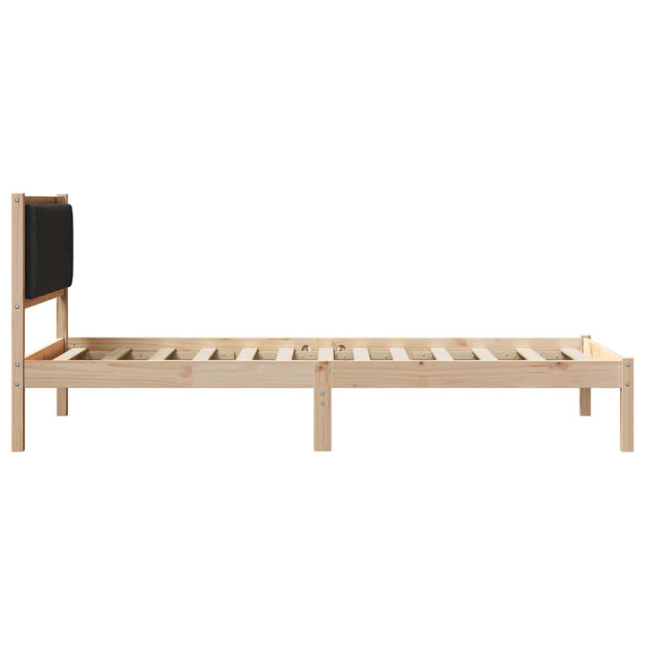 Sengestel med Polstret Hovedgavl Sort 100 x 200 cm