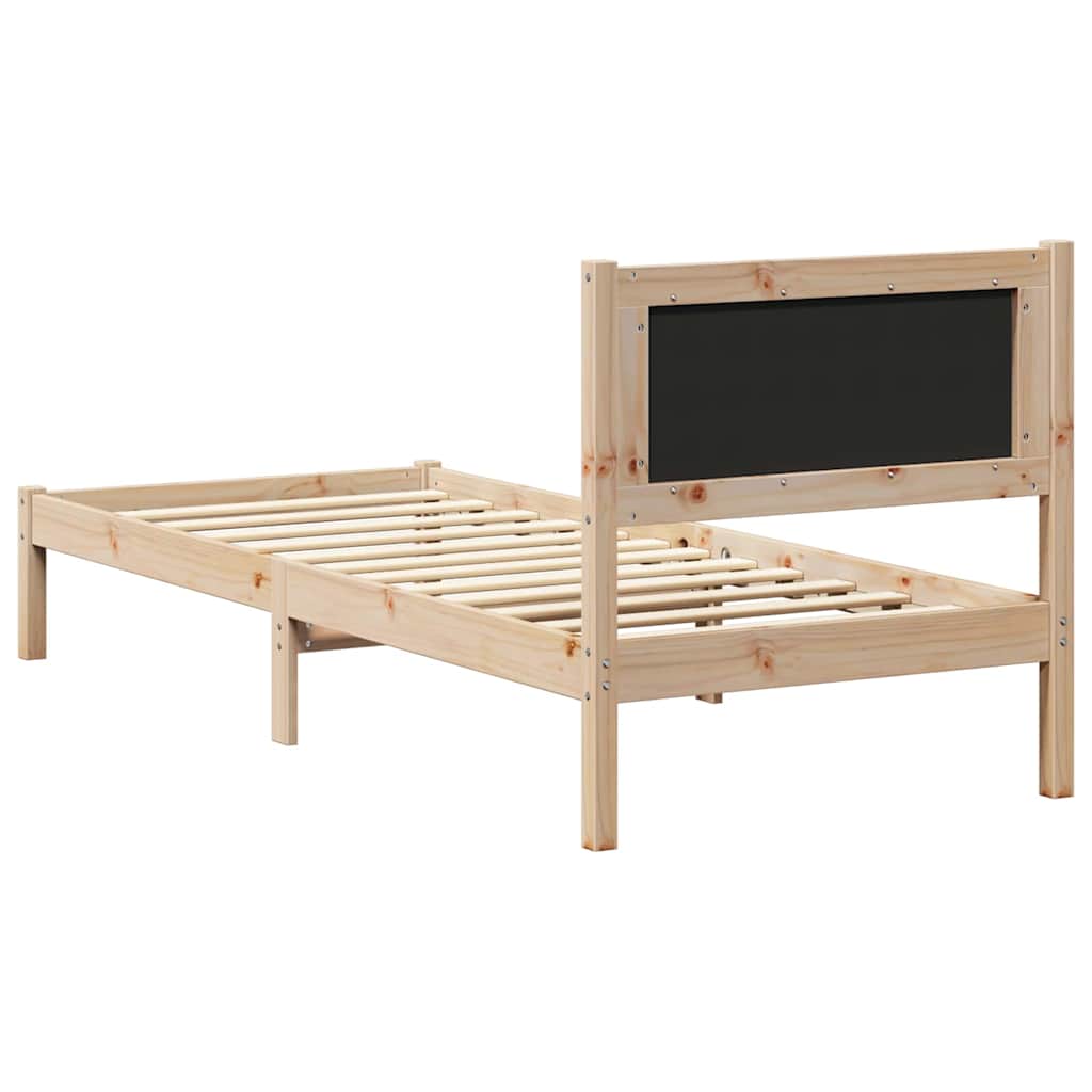 Sengestel med Polstret Hovedgavl Lysegrå 80 x 200 cm