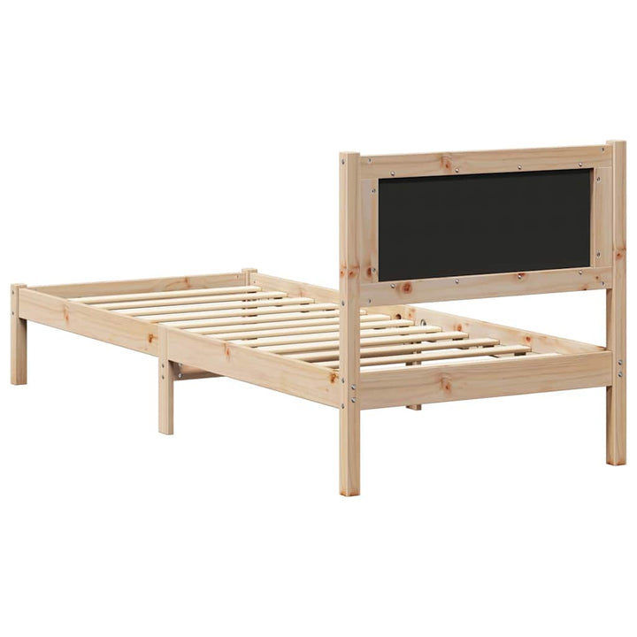 Sengestel med Polstret Hovedgavl Lysegrå 80 x 200 cm
