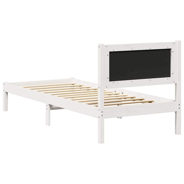 Sengestel med Polstret Hovedgavl Lysegrå 80 x 200 cm