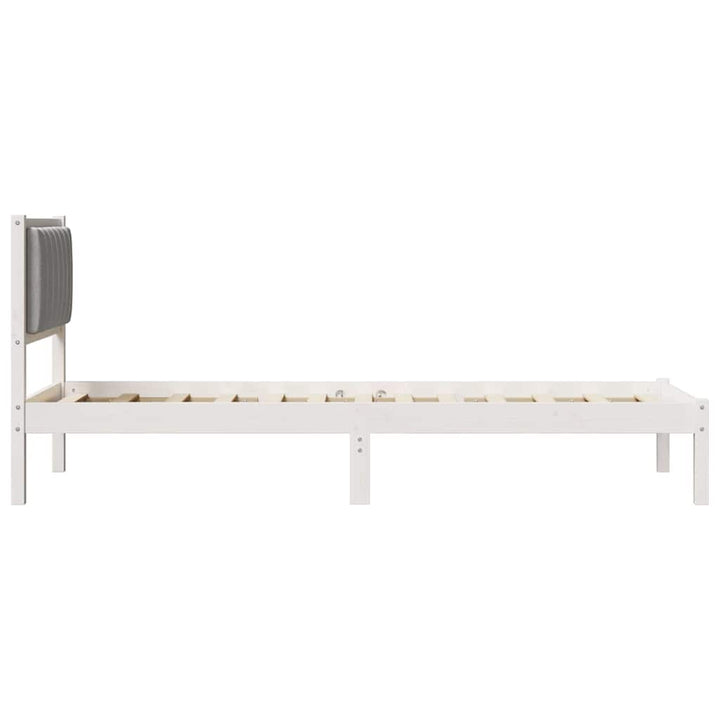 Sengestel med Polstret Hovedgavl Lysegrå 80 x 200 cm