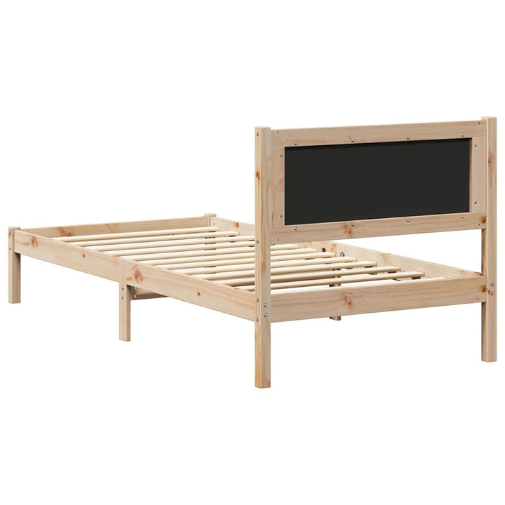 Sengestel med Polstret Hovedgavl Sort 90 x 190 cm