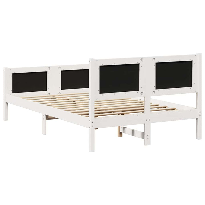 Sengestel med hovedgærde Lysegrå 120 x 200 cm Stof