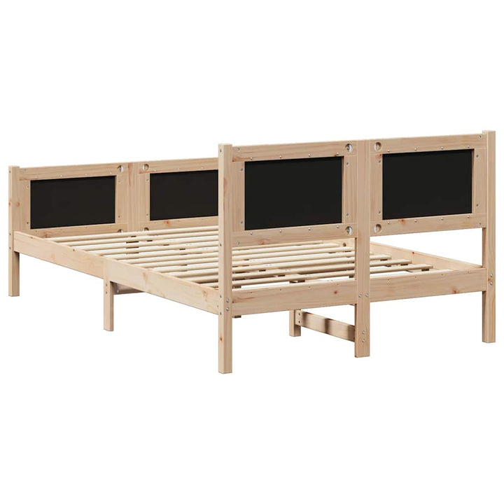 Sengestel med hovedgærde Gråbrun 120 x 190 cm Stof