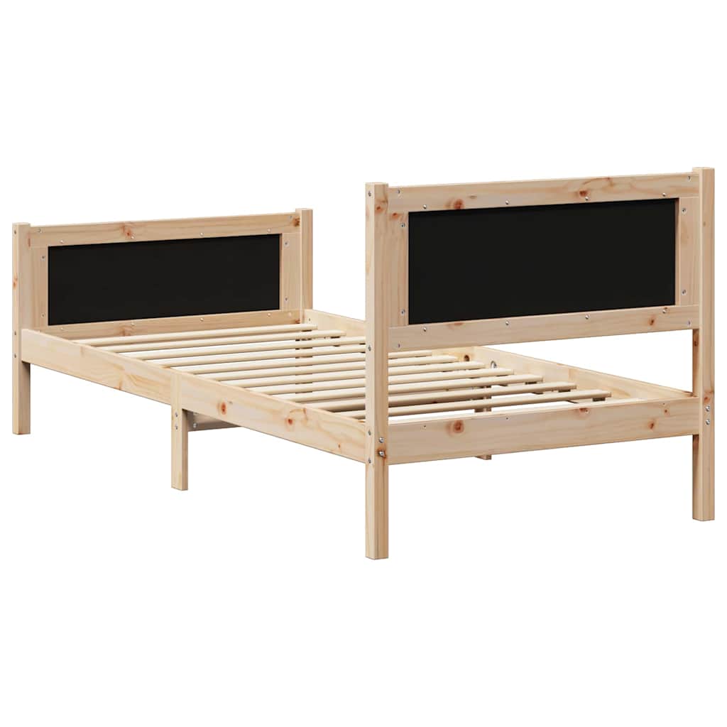 Sengestel med hovedgærde Gråbrun 100 x 200 cm Stof