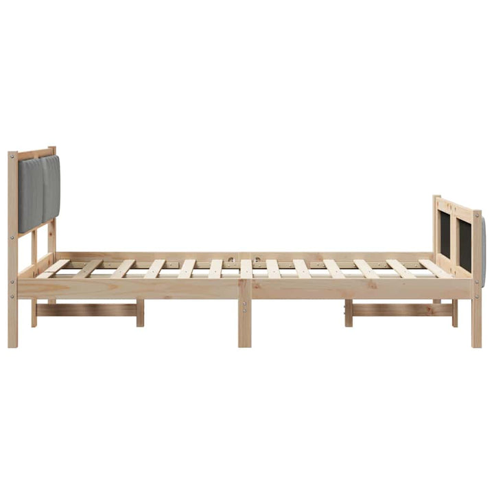 Sengestel Brun og lys grå 120 x 190 cm Massivt fyrretræ