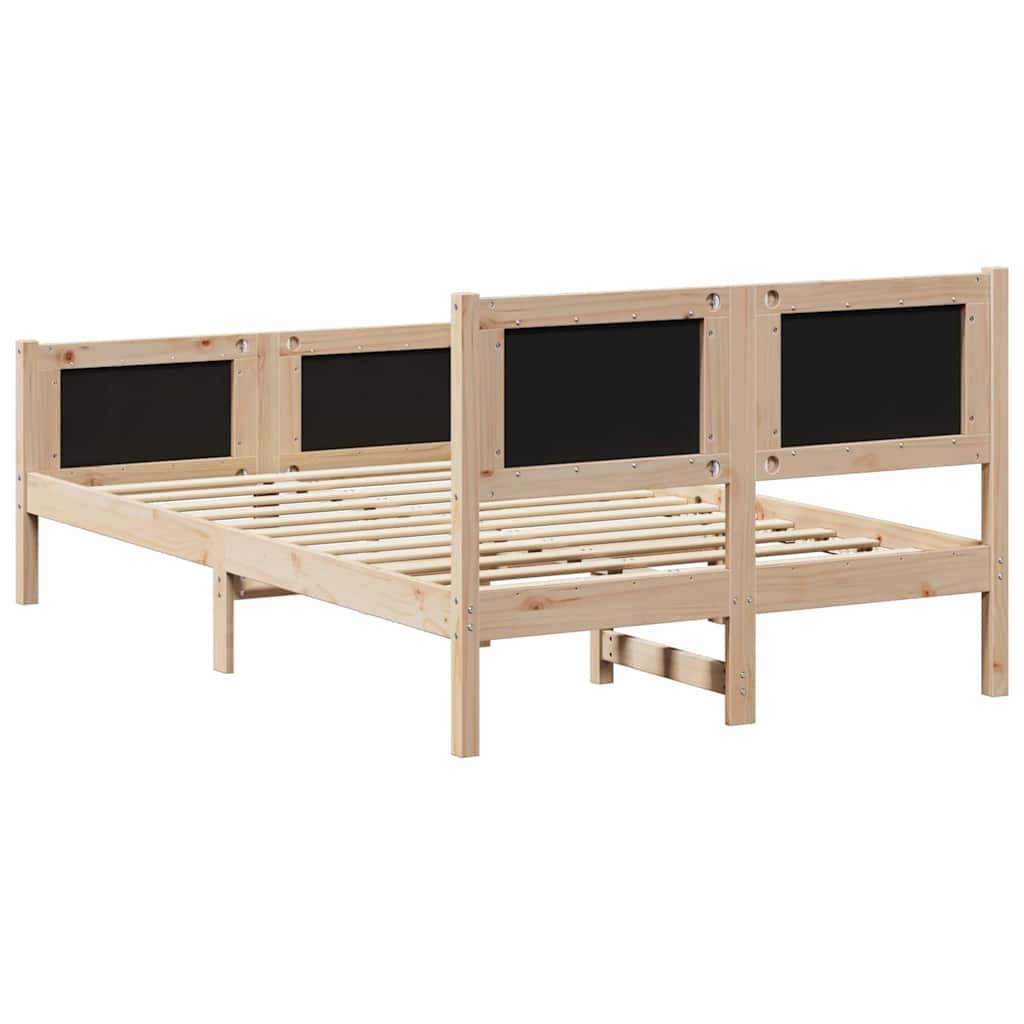 Sengestel Brun og taupe 120 x 190 cm Massivt fyrretræ
