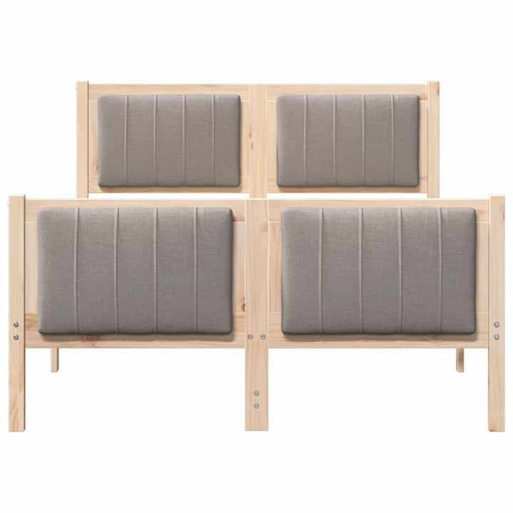 Sengestel Brun og taupe 120 x 190 cm Massivt fyrretræ