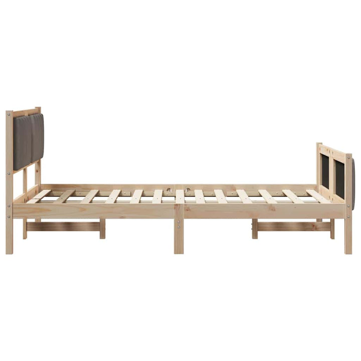 Sengestel Brun og taupe 120 x 190 cm Massivt fyrretræ