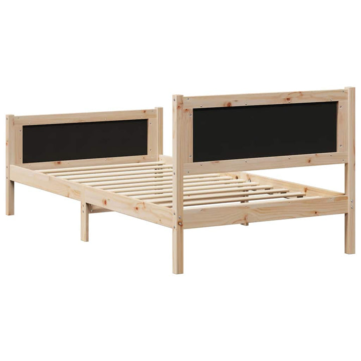 Sengestel brun og mørkegrå 100 x 200 cm Massivt fyrretræ