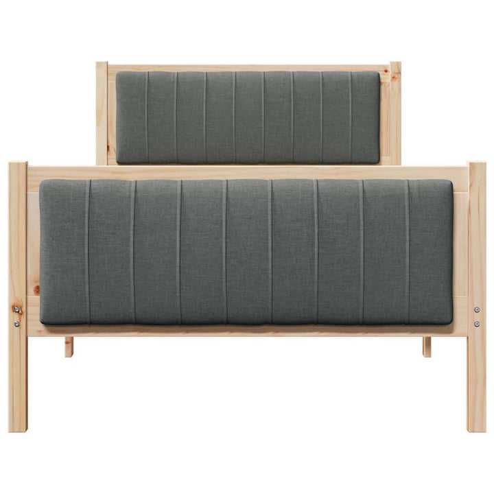 Sengestel brun og mørkegrå 100 x 200 cm Massivt fyrretræ