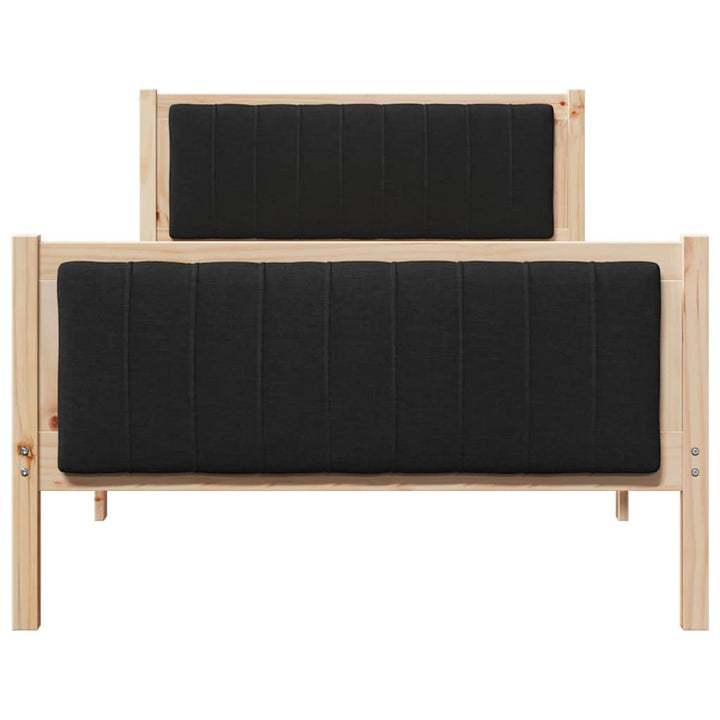 Sengestel Brun og sort 100 x 200 cm Massivt fyrretræ