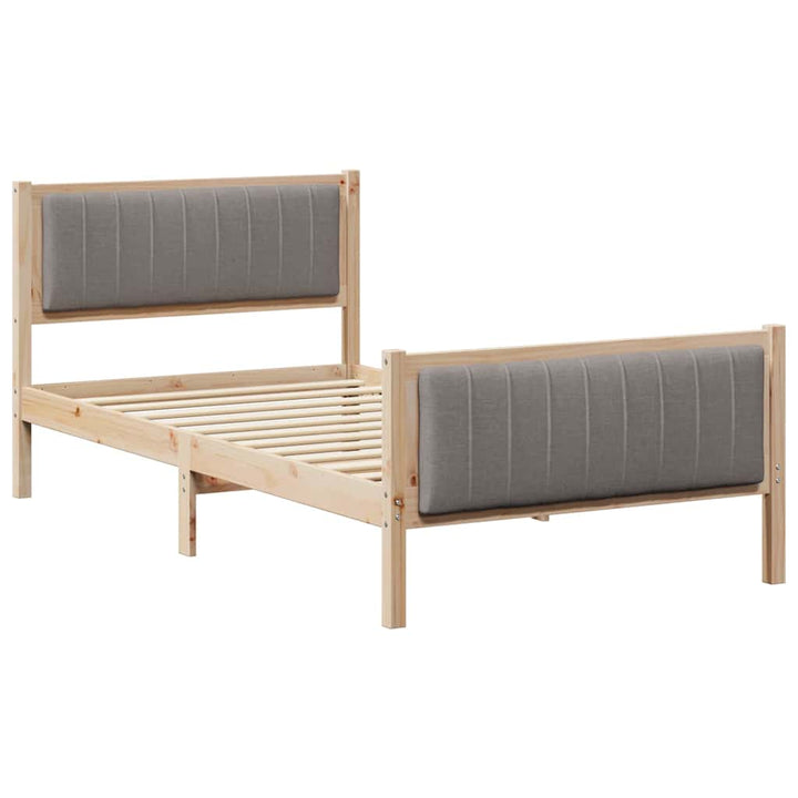 Sengestel Brun og taupe 100 x 200 cm Massivt fyrretræ