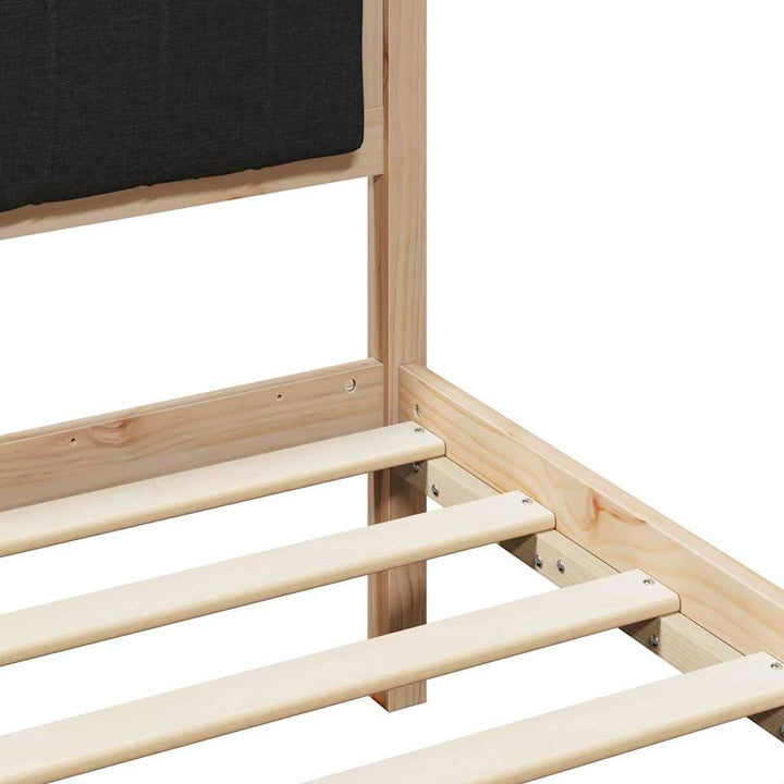 Sengestel Brun og sort 90 x 200 cm Massivt fyrretræ