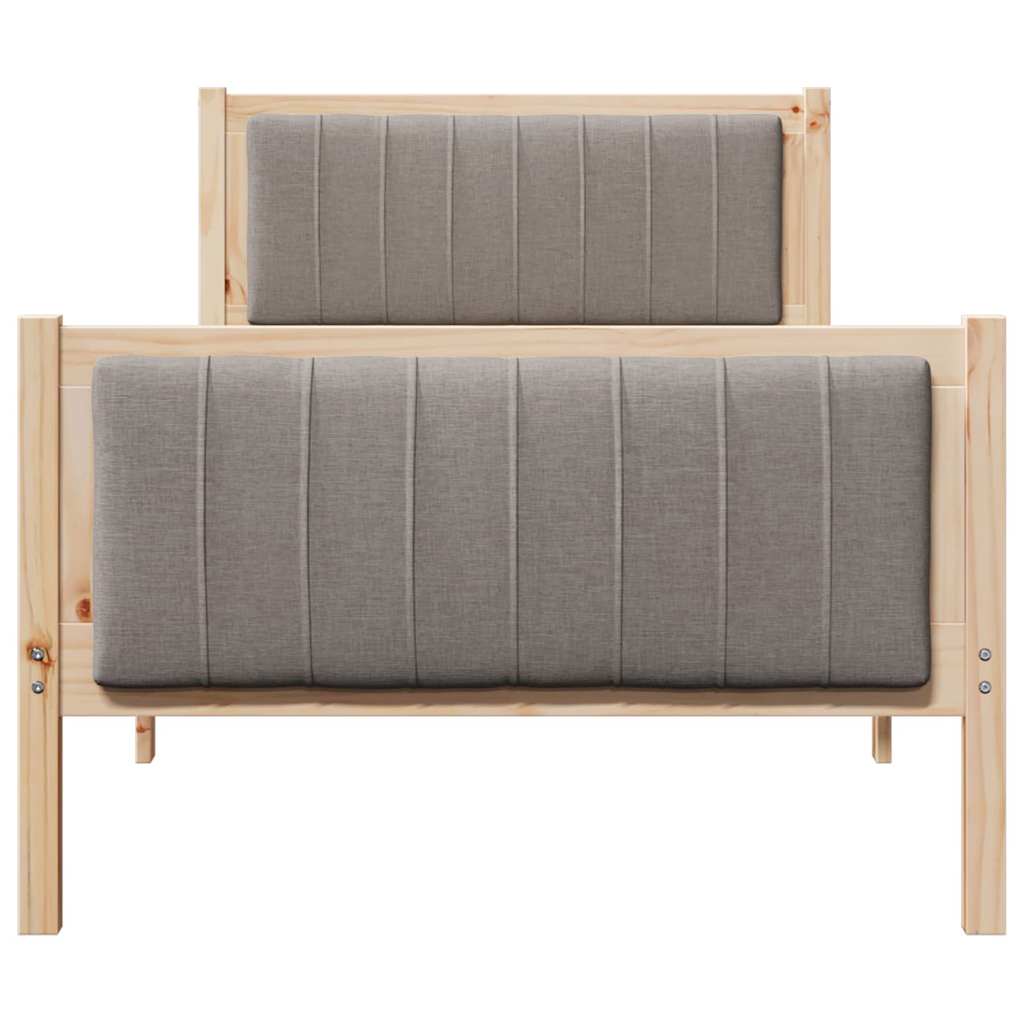 Sengestel Brun og taupe 90 x 200 cm Massivt fyrretræ