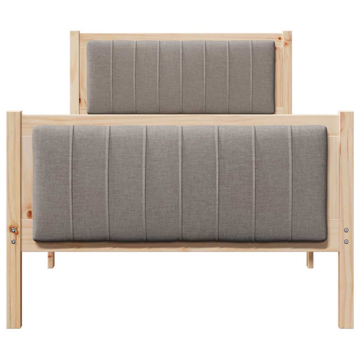Sengestel Brun og taupe 90 x 200 cm Massivt fyrretræ