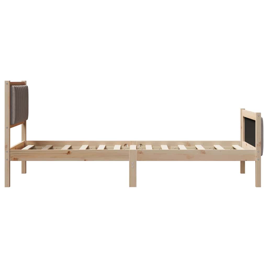 Sengestel Brun og taupe 90 x 200 cm Massivt fyrretræ