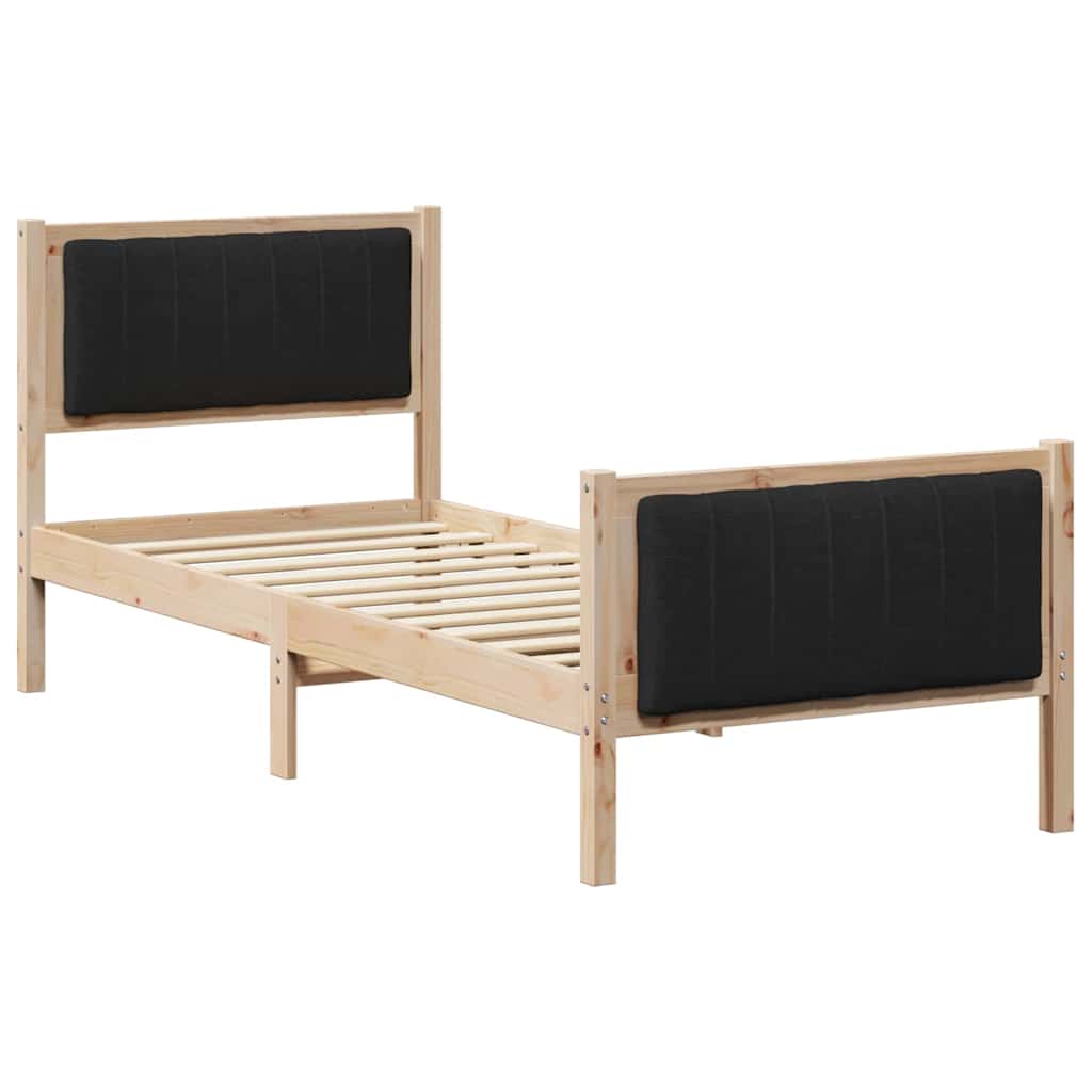 Sengestel Brun og sort 80 x 200 cm Massivt fyrretræ